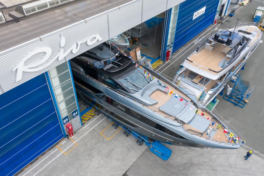 Riva yachts figurati launch January 2021 La Spezia Italy